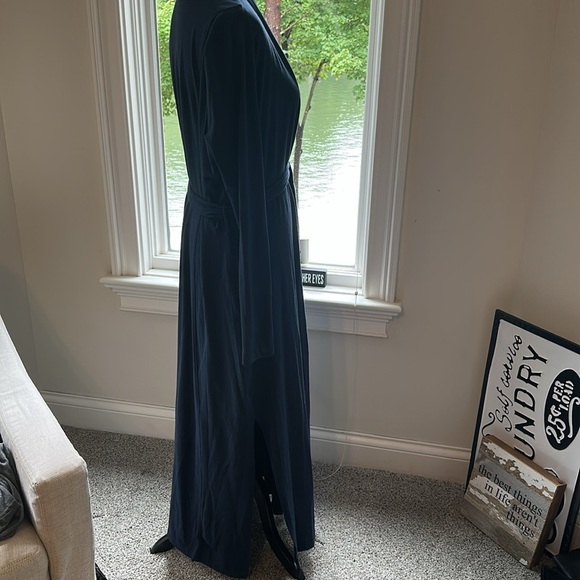 Lunya Cozy Blue Slumberknit Maxi Robe, Small, Like New - Picture 5 of 10